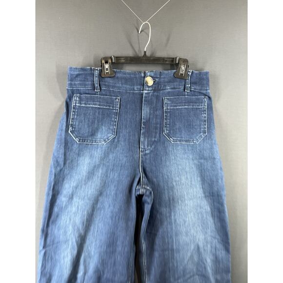 New Anthropologie The Skipper Crop High-Rise Wide-Leg Jeans Size 30 - Picture 3 of 9